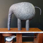 An elephant thinking about inventing the wheel by Paul Spooner